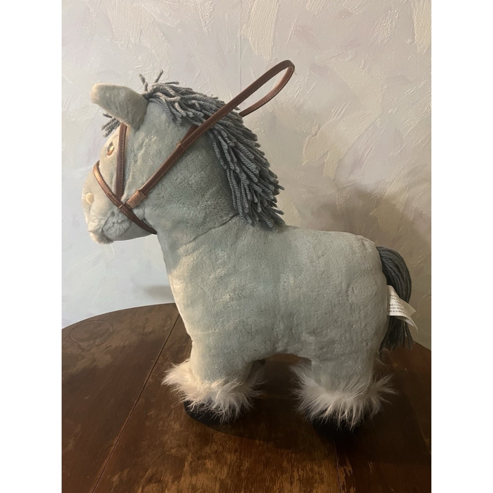 Vintage 1984 Cabbage Patch Kids Pony Plush Gray Show Horse w/Bridle - Picture 5 of 8